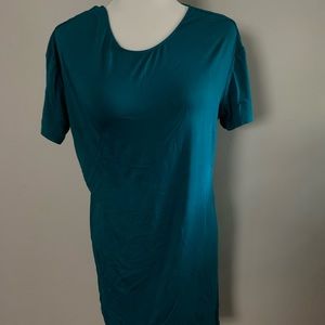 Blue short sleeve t shirt dress